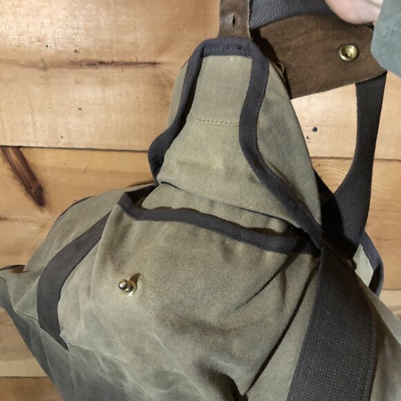 Vintage Frost River Explorer Waxed Canvas Duffle Bag Made USA NO SHOULDER STRAP - Picture 8 of 13
